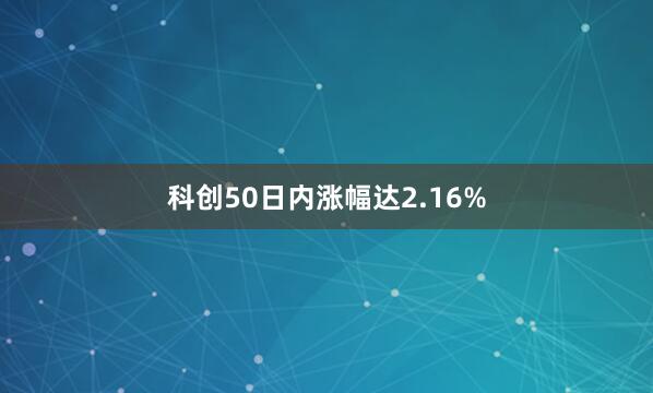 科创50日内涨幅达2.16%