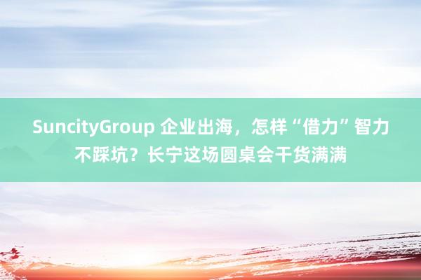 SuncityGroup 企业出海，怎样“借力”智力不踩坑？长宁这场圆桌会干货满满