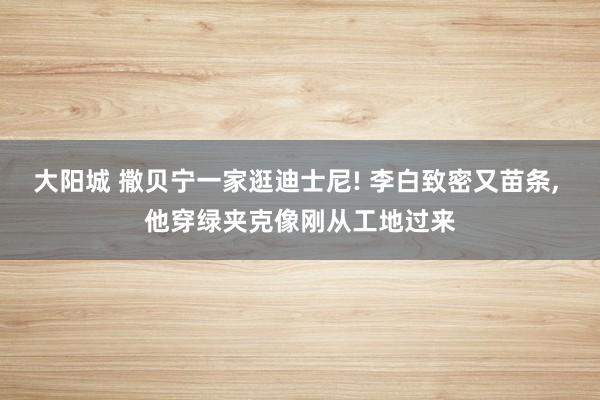 大阳城 撒贝宁一家逛迪士尼! 李白致密又苗条， 他穿绿夹克像刚从工地过来