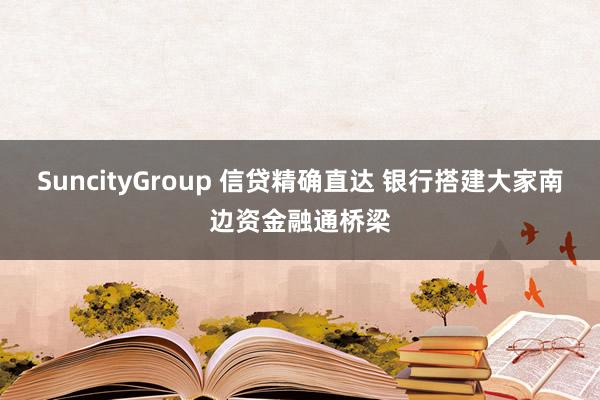 SuncityGroup 信贷精确直达 银行搭建大家南边资金融通桥梁