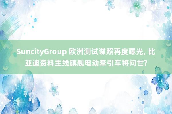 SuncityGroup 欧洲测试谍照再度曝光， 比亚迪资料主线旗舰电动牵引车将问世?