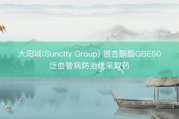 大阳城(Suncity Group) 银杏酮酯GBE50泛血管病防治优采取药