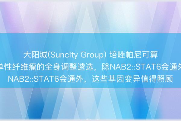 大阳城(Suncity Group) 培唑帕尼可算作复发性核心神经系统孤单性纤维瘤的全身调整遴选，除NAB2::STAT6会通外，这些基因变异值得照顾