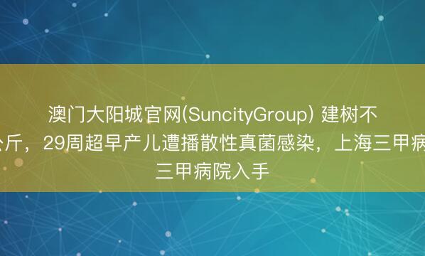 澳门大阳城官网(SuncityGroup) 建树不及1.3公斤，29周超早产儿遭播散性真菌感染，上海三甲病院入手